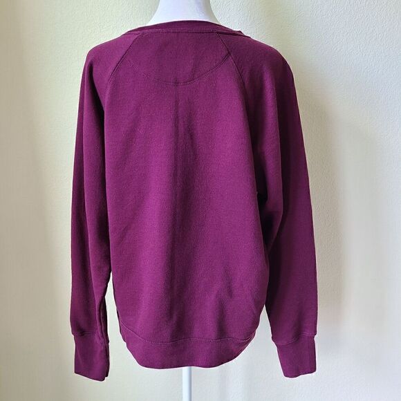 Champion Crew Neck Sweatshirt Women’s Large Purple Pullover Spell Out Logo - Picture 6 of 10